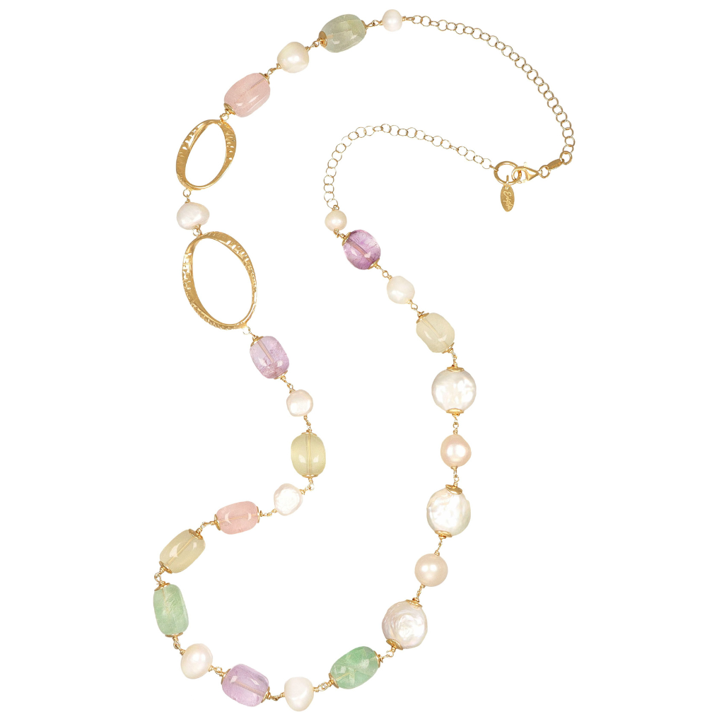 Collana Artigianale Di Cristalli, Mezzi Cristalli E Bigiotteria In - Foto 11