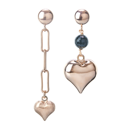 Elena necklace - 925 silver - rose gold - natural stones